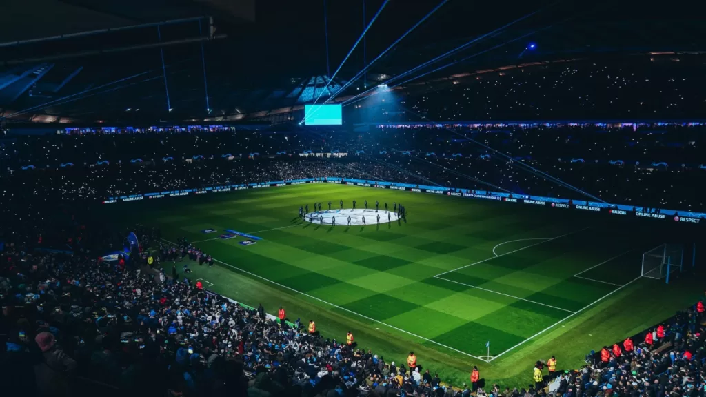 Etihad Stadium before Manchester City vs RB Leipzig kick off