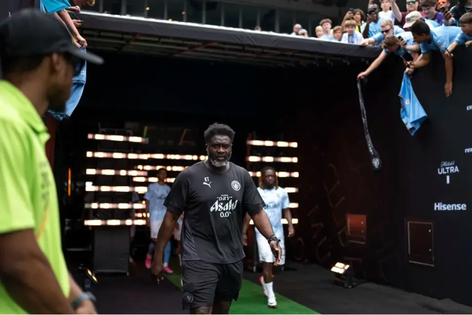 Kolo Touré coming out from the dressing room