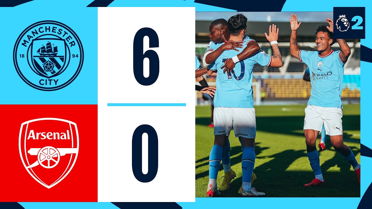 Man City EDS 6-0 Arsenal U21s - City go top of the Premier League 2