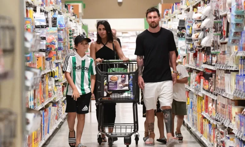 Lionel Messi Spotted Grocery Shopping with Family in Miami (Credit - Mega)